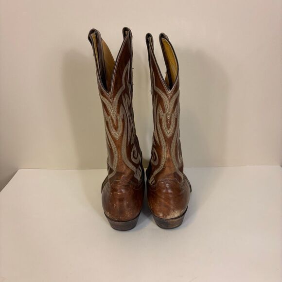 Justin‎ Boots Brown Leather Men\'s Cowboy Western Boots 9 main image 5